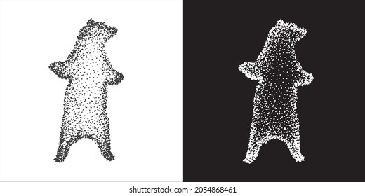 Vector Illustration of Abstract Sketch Bear Animal in Isolated Background. Graphic Design Elements for Templates, Poster and More.