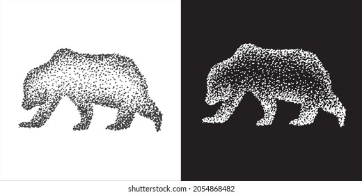 Vector Illustration of Abstract Sketch Bear Animal in Isolated Background. Graphic Design Elements for Templates, Poster and More.