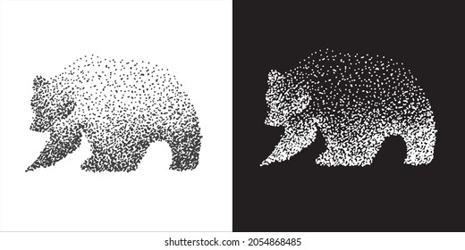 Vector Illustration of Abstract Sketch Bear Animal in Isolated Background. Graphic Design Elements for Templates, Poster and More.