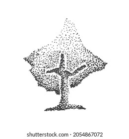 Vector Illustration of Abstract Sketch Trees in Isolated Background. Graphic Design Elements for Templates, Poster and More.