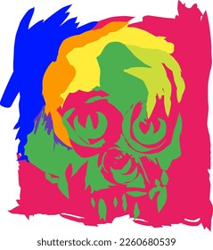 vector illustration of abstract skull