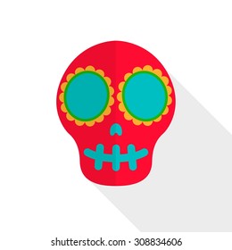 Vector Illustration of an Abstract Skull