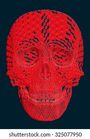 Vector illustration of abstract skull. Decorative design.