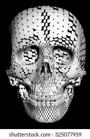 Vector illustration of abstract skull. Decorative design.