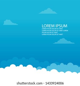 Vector illustration of abstract sky poster.