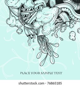 vector illustration of abstract smoking pipes