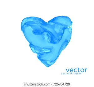 Vector illustration of abstract smoky heart. 