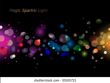 Vector Illustration of Abstract Sparkling Light