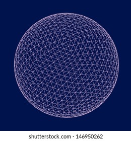 Vector illustration of an abstract sphere.