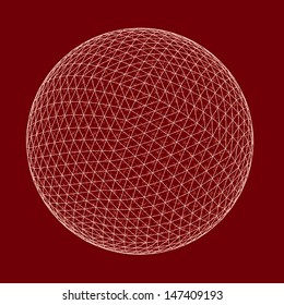 Vector illustration of an abstract sphere.