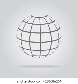 Vector illustration of an abstract sphere in a strip