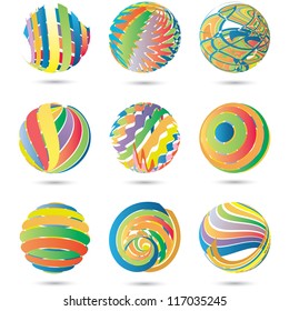 Vector illustration of abstract spheres.