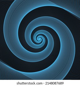 ilustración vectorial tecnología de líneas de espiral abstracta para fondo