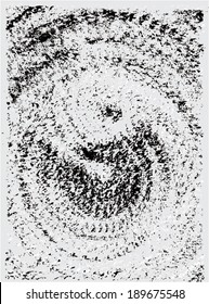 Vector illustration of abstract spiral distorted grunge background.