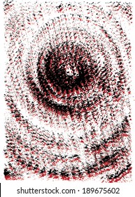 Vector illustration of abstract spiral distorted grunge background.