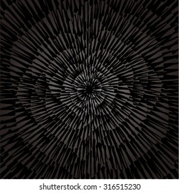 Vektorillustration-Illustration von abstraktem, spiralförmig verzerrtem Grunge-Hintergrund. Handgezeichnetes Bild. Pulse, Herzschlag, Liebe, Leidenschaft, Leben. 