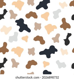 Vector illustration of abstract spots in the Scandinavian style for a children's interior on a white background