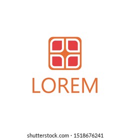 vector illustration abstract square icon logo simple design