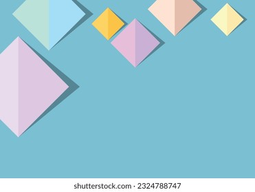 Vector illustration abstract square pastel color background. Dynamic shape combination patterns wallpaper for business presentation, banner, cover, flyer, brochure, and poster. Calmly and cheerfull