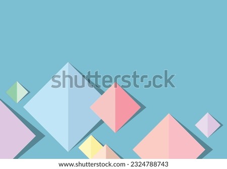 Vector illustration abstract square pastel color background. Dynamic shape combination patterns wallpaper for business presentation, banner, cover, flyer, brochure, and poster. Calmly and cheerfull