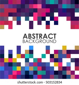 Vector Illustration Of Abstract Squares. Background Design For Poster, Flyer, Cover, Brochure.