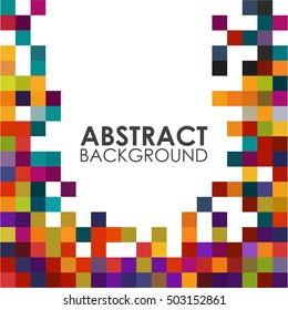 Vector Illustration of abstract squares. Background design for poster, flyer, cover, brochure.