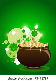 vector illustration of abstract St. Patrick's Day Pot.