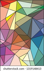 Vector illustration abstract stained glass, colorful abstract geometric background