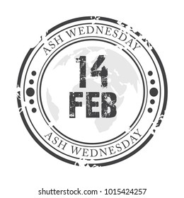 Vector illustration of a Abstract Stamp  for Ash Wednesday.