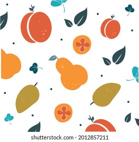 Vektorgrafik abstraktes Stillleben von Früchten in Pastellfarben. Sammlung zeitgenössischer Kunst. Vektor Set von Obsttaten, Poster, Postkarten.