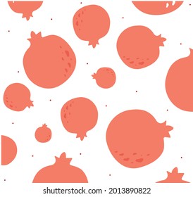 Vector illustration abstract still life of fruits in pastel colors. Collection of contemporary art. Vector set of fruits pomegranete  date media, posters, postcards.