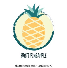 Ilustración vectorial, vida residual abstracta de frutos en colores pastel. Colección de arte contemporáneo. Conjunto vectorial de frutos de los medios de dátiles, afiches, postales.
