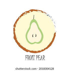 Vector illustration abstract still life of fruits in pastel colors. Collection of contemporary art. Vector set of fruits  date media, posters, postcards.