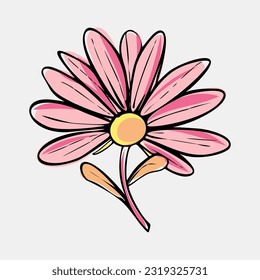 Ilustración vectorial vida de las flores abstracta en colores pastel. Colección de arte contemporáneo.