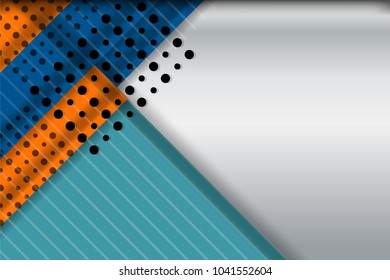 Vector illustration of Abstract Stripes Background with halftone dots for business banner, poster, cover and advertising web design