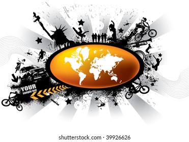 Vector illustration of abstract style background