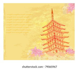 Vector illustration of abstract styled Decorative Traditional Japanese background