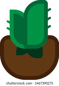 Vector illustration of abstract and stylish cactus