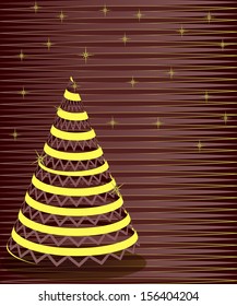 vector illustration - abstract stylized Christmas tree