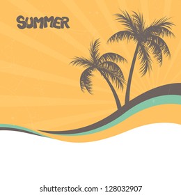 Vector Illustration of an Abstract Summer Background