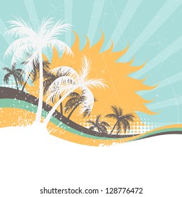 Vector Illustration of an Abstract Summer Background