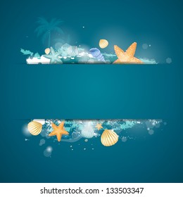 Vector Illustration of an Abstract Summer Background