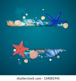 Vector Illustration of an Abstract Summer Background