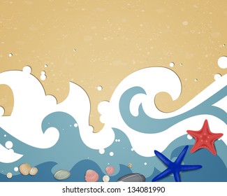 Vector Illustration of an Abstract Summer Background