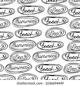 Vector illustration. Abstract summer lettering design on isolated background.