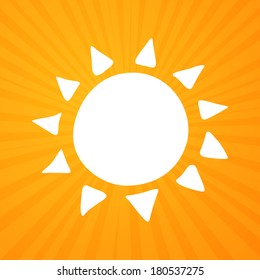 Vector Illustration of an Abstract Summer Sun
