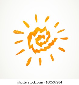 Vector Illustration of an Abstract Summer Sun