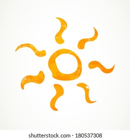 Vector Illustration of an Abstract Summer Sun