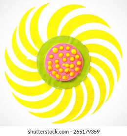 Vector Illustration of an Abstract Summer Sun