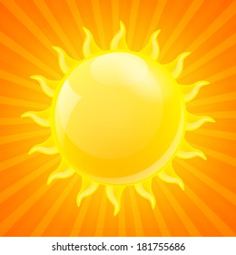 Vector Illustration of of an Abstract Sun